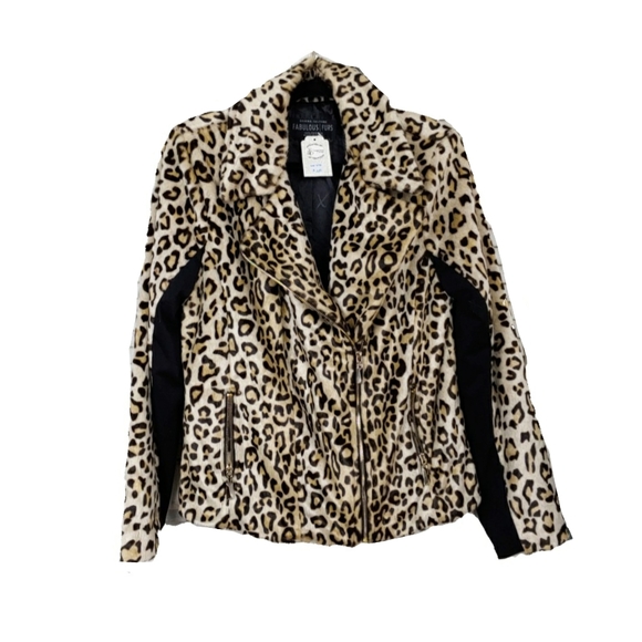**SOLD**NWT-Donna Salyer Fabulous Faux Furs Leopard Moto Jacket - Picture 3 of 9